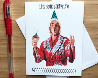 Funny Wrestling Birthday Card, Birthday Card for Boyfriend, Happy Birthday Greeting Card Husband, Pro Wrestling Gift, Funny Birthday Card