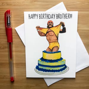 Carte d'anniversaire de lutte professionnelle des années 80, fans de lutte, cadeau de fête d'anniversaire pour petit ami, lutte professionnelle, cartes d'anniversaire drôles, cadeau de joyeux anniversaire