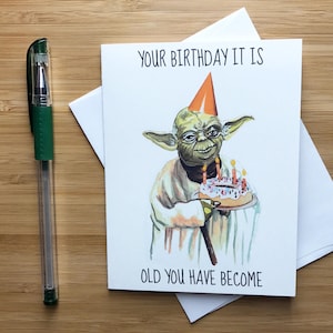 Drôle de carte d’anniversaire « Vieux vous êtes devenu », carte d’anniversaire de culture pop, faveurs de fête d’anniversaire, cadeau d’anniversaire d’adolescent, carte d’anniversaire faite à la main