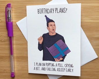 Funny David Rose 'Birthday Plans' Birthday Card, Schitts Creek Birthday Gift, Funny Schitts Birthday, Alexis Moira, Birthday Card Girlfriend