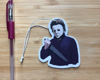 Creepy Michael Horror Air Freshener, Horror Movies, Scary Movies, Scented Air Freshener, Fresh Scents, Car Gift, Horror Birthday Gift Idea