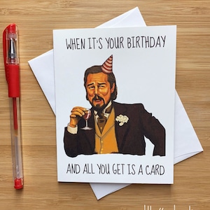 Leonardo DiCaprio Laughing Meme Birthday Card, Funny Birthday Card, Comedy Gift for Him, Bday Greeting, Best Friend Birthday, Internet Memes