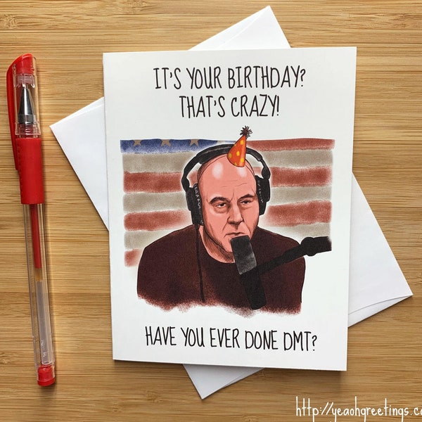 Joe Rogan Birthday Card, Funny Birthday Card, Stoner Birthday Card, Weed, Marijuana birthday, Boyfriend Card, Husband Birthday Gift Idea