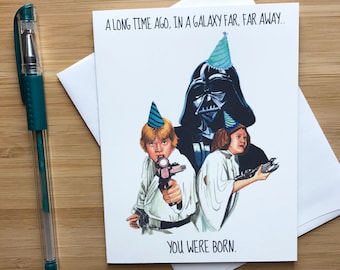 Cute "A long time ago' Birthday card, Funny Happy Birthday Card, Birthday Boyfriend, Custom Birthday Invites, Birthday Party Movie Gift,