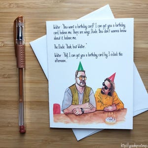 Der Dude Geburtstagskarte, Dude, 90er Jahre Pop Kultur Filme, lustige Geburtstagskarte, Jeff Bridges, Geburtstag Karte Freund, Kult-Film