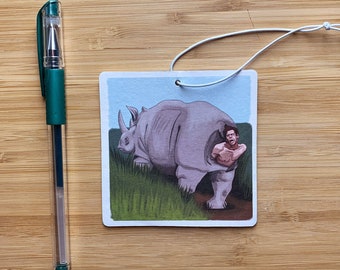 Funny Ace Rhino Birth Air Freshener, Jim Carrey, Gift Scented Air Freshener, Fresh Scents, Car Gift, Funny Movies Birthday Gift Idea