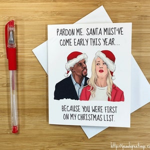 Lustige Terry Crews Weihnachtskarte, weiße Küken Weihnachten, lustiges Weihnachtsgeschenk, glückliche Feiertagskarte, lustige Weihnachtskarten, lustiges Weihnachten