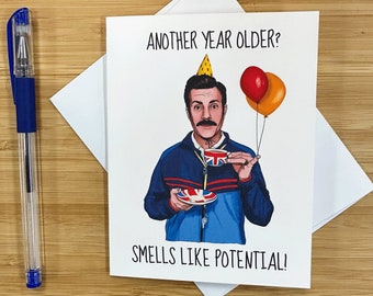 Funny Ted 'Smells Like Potential" Birthday Card, Believe Motivational Quotes, Soccer Birthday Card, Birthday Card Him, Boyfriend Birthday