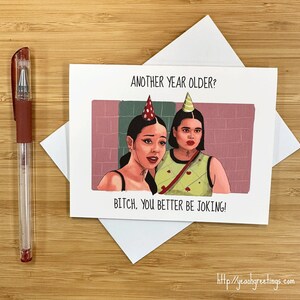 Drôle 'Tu ferais mieux de plaisanter' Carte d’anniversaire, Carte d’anniversaire d’adolescent, Carte de vœux Joyeux anniversaire, Carte de petite amie Bday, Anniversaire de la femme