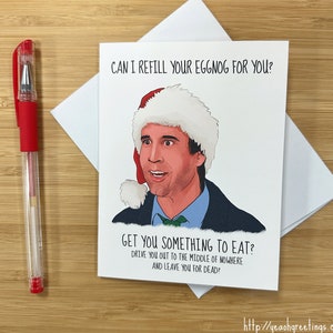 Lustige Weihnachtskarte Clark Griswold, Weihnachtsferien Weihnachten Humor, Weihnachtsgeschenk, lustige Weihnachtskarte Santa, frohe Weihnachten Feiertag