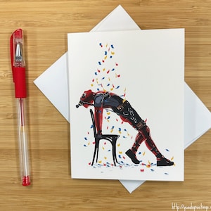 Lustige Deadpool Geburtstagskarte, Superheld Geburtstag Geschenkidee, Comic Buch Geburtstag, Lustige Geburtstagskarte, Geburtstagsgeschenk Ehemann