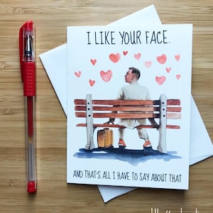 Carte mignonne de Saint-Valentin de Tom Hanks, carte juste parce que, carte Miss You, carte d’amour mignonne, carte d’anniversaire, cartes de vœux d’amour, carte romantique