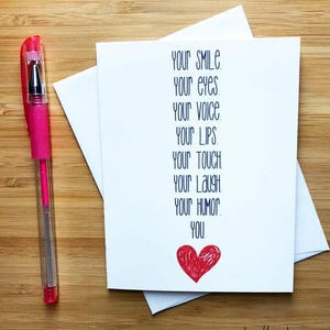 Carte de l’amour romantique douce pour copain copine, amour mignon carte mari femme, carte joyeux anniversaire, carte I Love You, tout simplement parce que carte