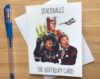 Funny Space Balls the Birthday Card, Sci Fi 1980s, Birthday Card for Father, Cult Classic, Birthday Cards, Boyfriend Birthday, 80s Movies,