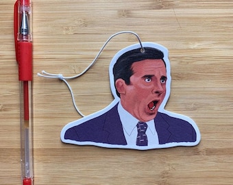 Michael Scott Air Freshener, Office Gift, Dwight Schrute, Prison Mike, Scented Air Freshener, Fresh Scents, Car Gift, Funny Office Birthday