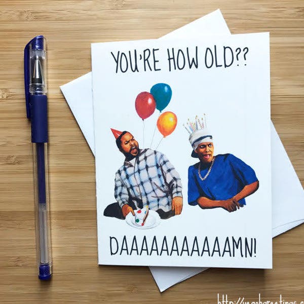 Friday Birthday Card, 90s Pop Culture, Hip Hop Birthday Card, Funny Birthday Card, Happy Birthday Funny Greeting, Cult Classic Movies