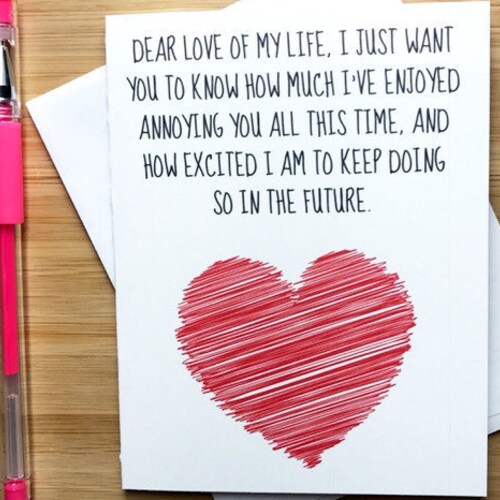 Valentine\u2019s Day Card blank Card- boy loves girl Wedding Card Anniversary Card
