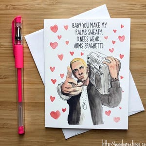 Carte amour Saint-Valentin Perdez-vous, carte Je t'aime romantique, carte romance drôle, cadeau Saint-Valentin, carte amour mignonne, amour hip hop, musique rap