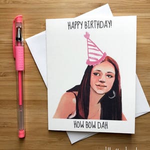 Funny Ratchet Girl Birthday Card,Internet Memes, Pop Culture, Funny Birthday Card, Funny Card Best Friend, Handmade Birthday Card,