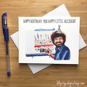 Cute 'Happy Little Accident' Birthday Card, Funny Birthday Card, Birthday Invites, Birthday Card for Him, Birthday Card for Her