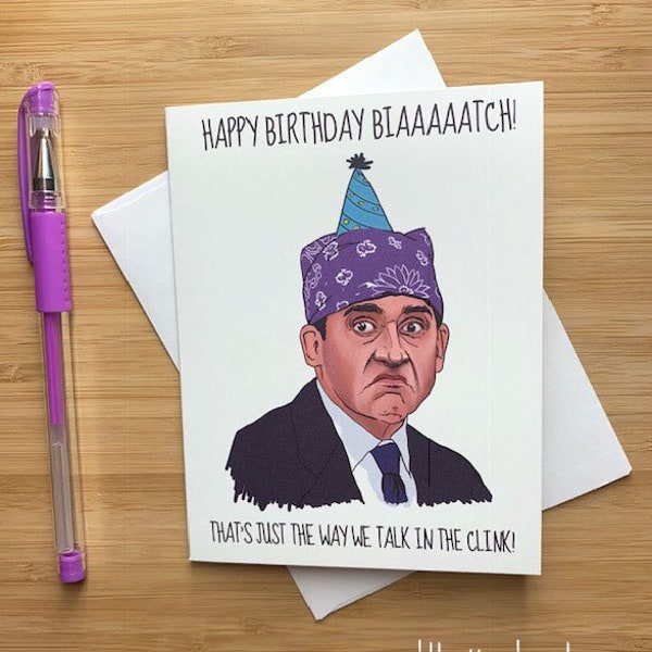 Funny Prison Mike Birthday Card, The Office Birthday, Funny Office Birthday Gift, Birthday Card Girlfriend Boyfriend, Coworker Birthday Card