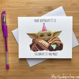 Funny 'celebrate It You Must' Birthday Card, Movie Theme Birthday ...