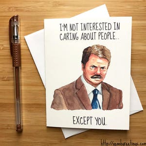 Funny Ron Cute Love Card, Cute Valentine Card for Boyfriend, Anniversary Card, Love Greeting Cards, Romantic Card, For Husband, For Wife