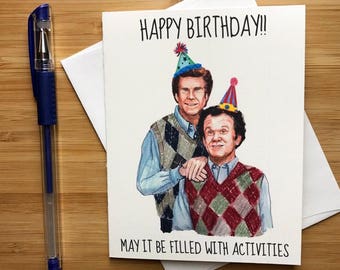 Step Bros Birthday Card, Funny Birthday Card, Comedy Gift for Him, Bday Greeting, Best Friends Birthday Card, BFF Birthday Greeting