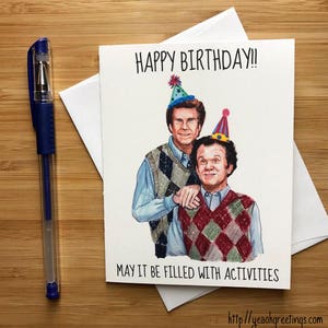 Step Bros Birthday Card, Funny Birthday Card, Comedy Gift for Him, Bday Greeting, Best Friends Birthday Card, BFF Birthday Greeting image 1