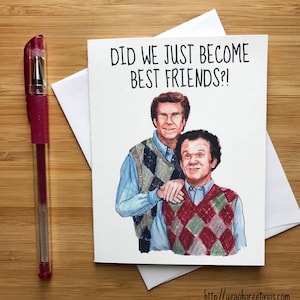 Carte d'amitié Step Bros, Juste parce que la carte, Best Friends Card, BFF, Pop Culture, Funny Friend Card, Best Friend Greeting Card