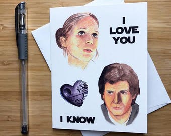 Cute 'I Love You I Know' Card, Valentine Card for Him, Nerdy Romantic Card for Her, Boyfriend Love Card, Fun Happy Anniversary Card
