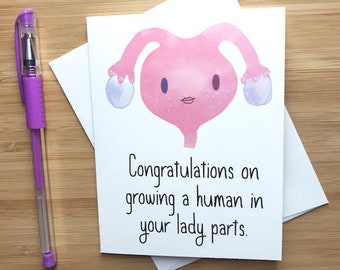 Pregnancy Funny, Funny expecting card, Pregnancy Announcement, Funny Pregnancy Card, New Baby Card, Congratulations Card, Baby Shower Card