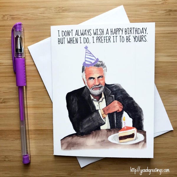 Most Interesting Man Birthday Card, Dosequis Card, Funny Birthday Card, Dosequis Beer, Beer, Funny Man Card, Birthday Card for BF Husband