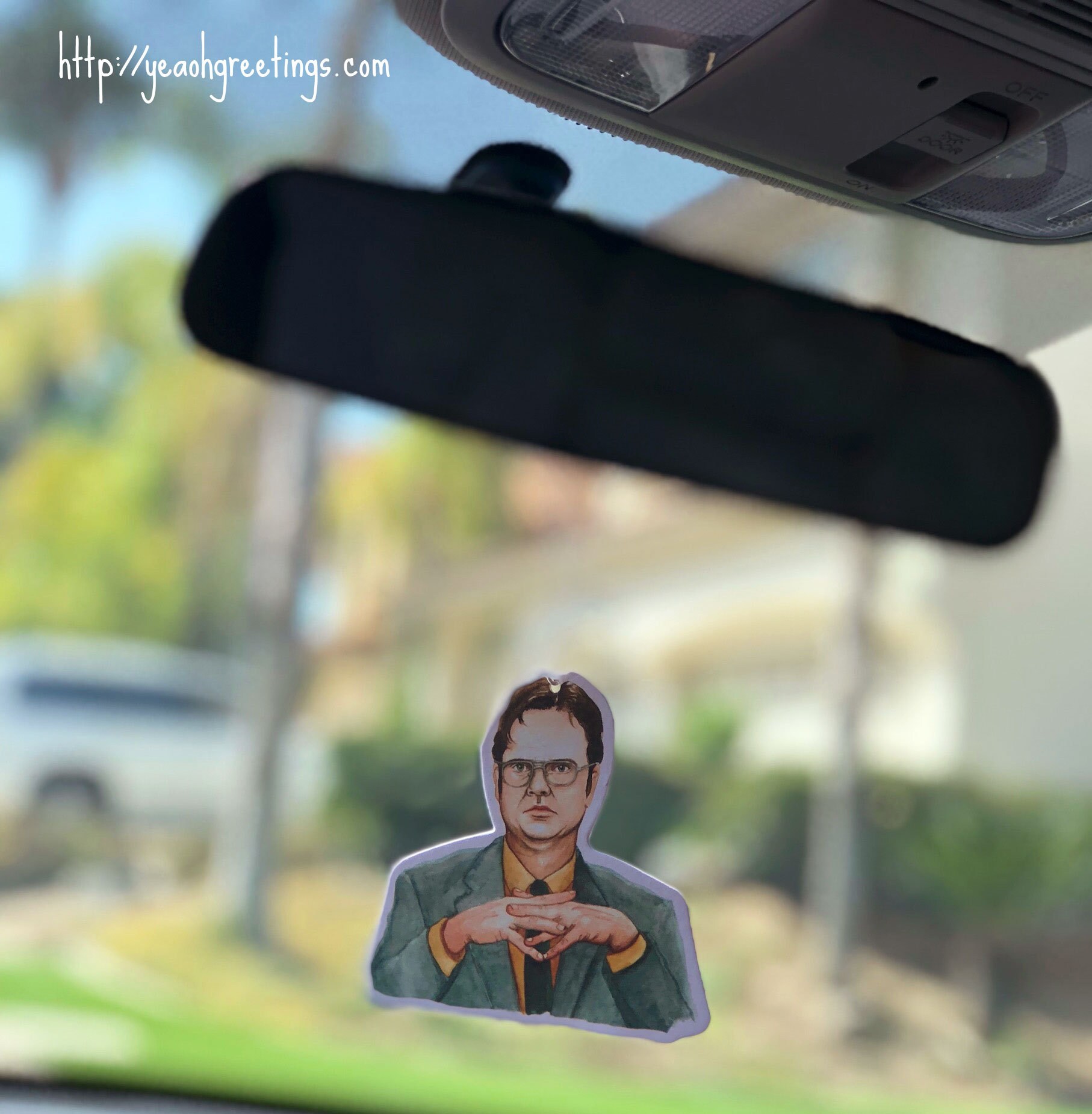 Cute Dwight Car Air Freshener With FREE Birthday Card Office Etsy