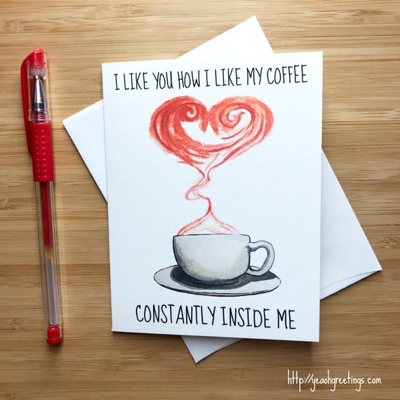 Funny Coffee Anniversary Card - 'Can't Espresso' Valentine's Day Card For Couples