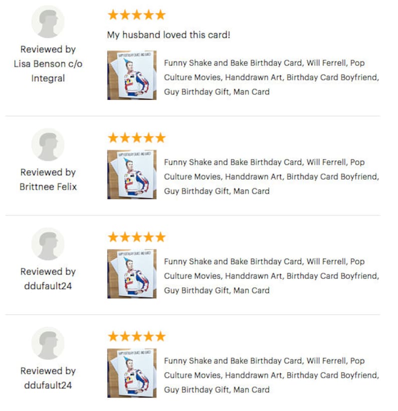 May include: A birthday card featuring a hand-drawn illustration of Will Ferrell in a red and blue costume. The card has the text "Funny Shake and Bake Birthday Card, Will Ferrell, Pop Culture Movies, Handdrawn Art, Birthday Card Boyfriend, Guy Birthday Gift, Man Card".
