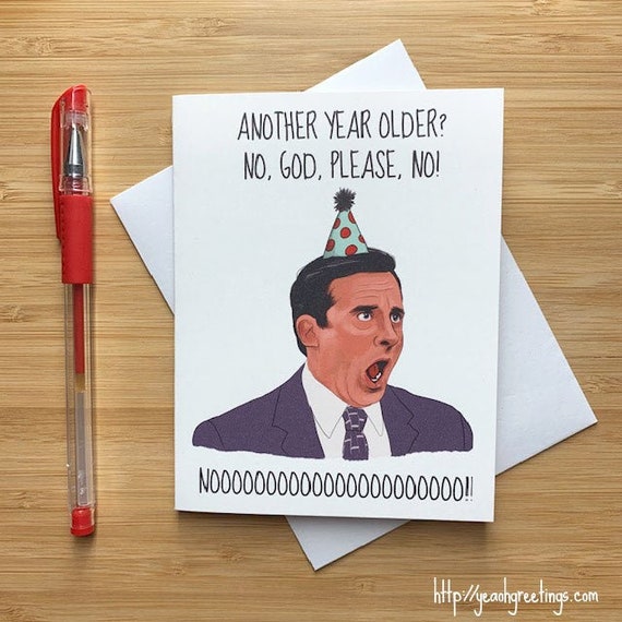 Funny Michael Scott 'NOOOOO' Birthday Card Funny | Etsy