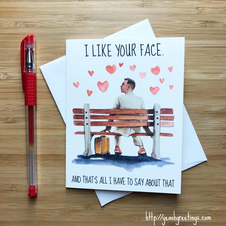 Cute Tom Hanks Valentines Day Card, Just Because Card, Miss You Card, Cute Love Card, Anniversary Card, Love Greeting Cards, Romantic Card 