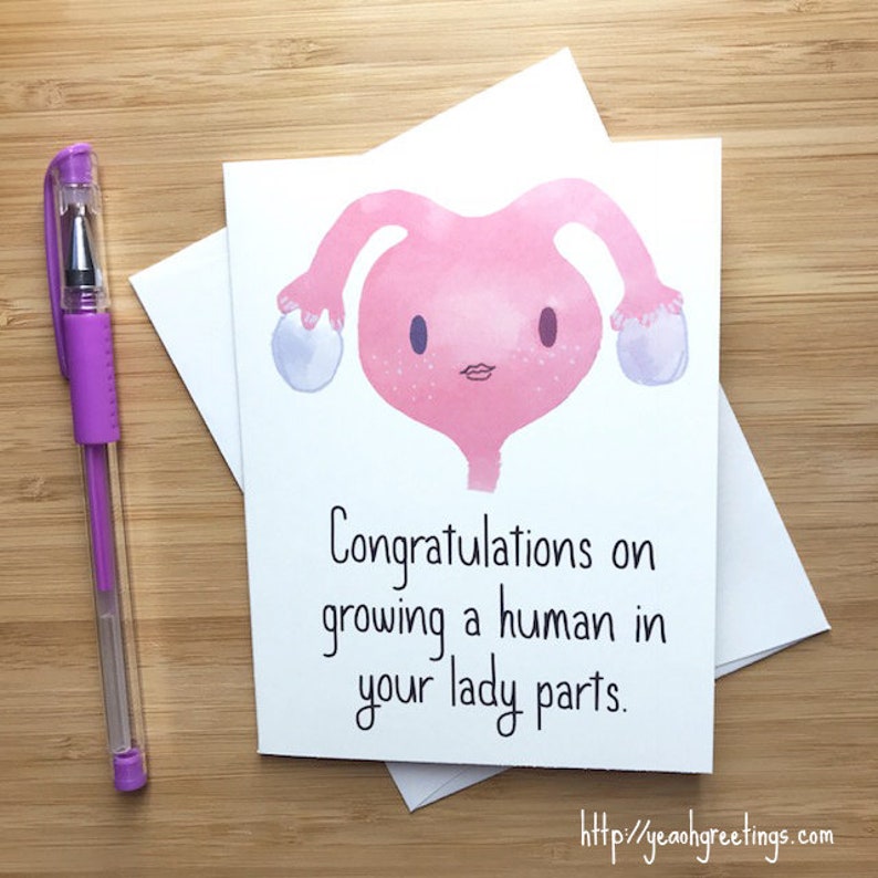 Pregnancy Funny, Funny expecting card, Pregnancy Announcement, Funny Pregnancy Card, New Baby Card, Congratulations Card, Baby Shower Card image 1