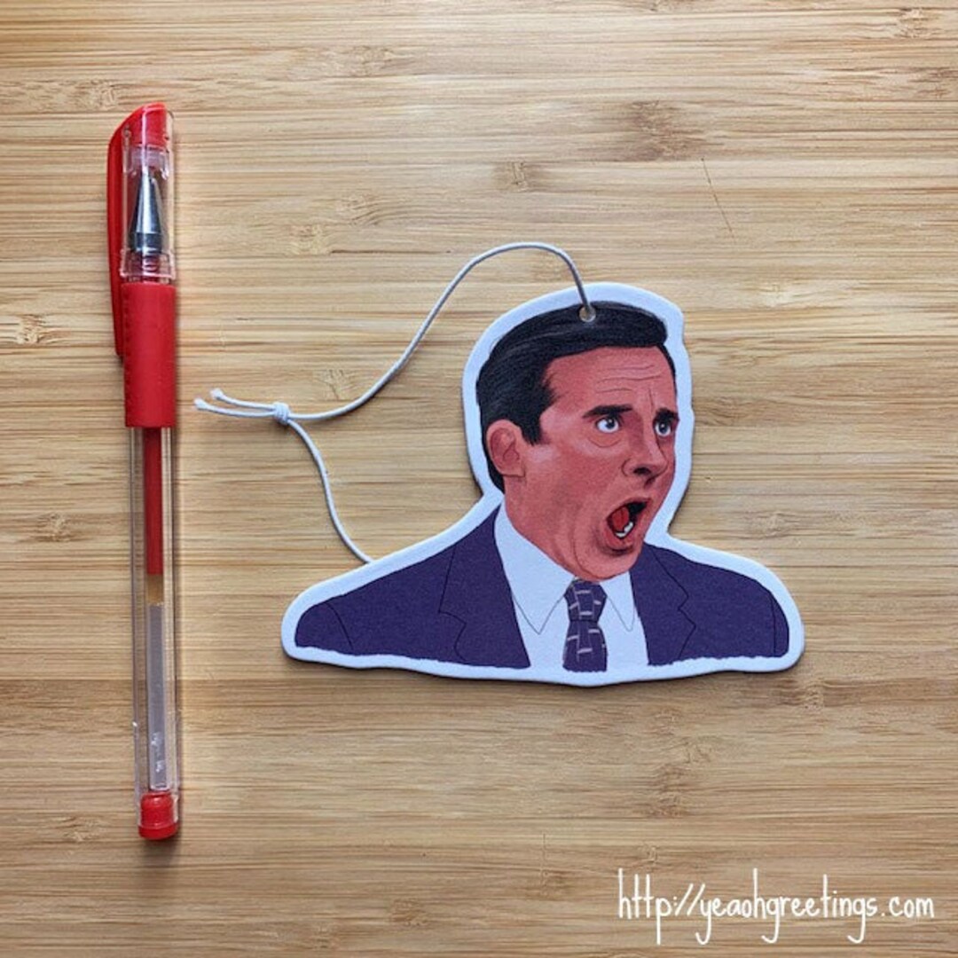 Michael Scott Air Freshener, Office Gift, Dwight Schrute, Prison Mike, Scented Air Freshener
