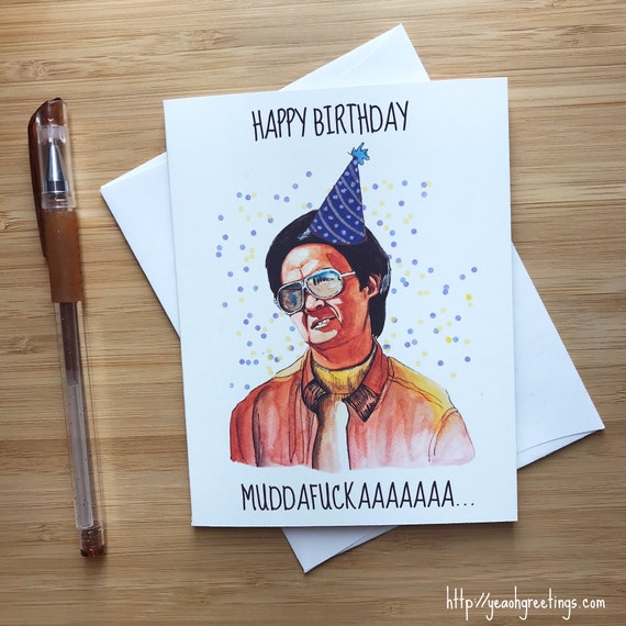 Funny Happy Birthday Muddafuckaaaaa Card Birthday Etsy