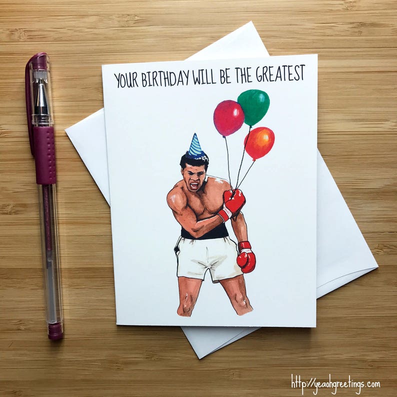 Cute Boxing Birthday Card Boxing Gift MMA Sports Fan Etsy