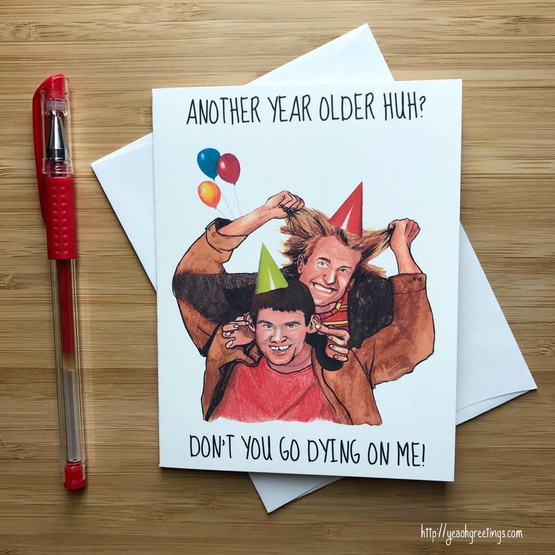 Harry and Lloyd Birthday Card, Jim Carrey, Funny Birthday Humor, Happy ...