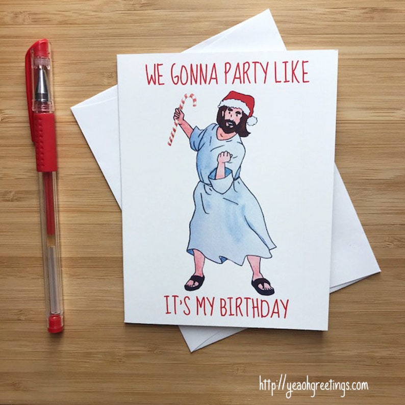 Funny Jesus Christmas Card, 50 Cent, Funny Christmas Card, Funny Holidays Card, Jesus Christ, Merry Christmas, Christmas Humor, Funny Xmas 