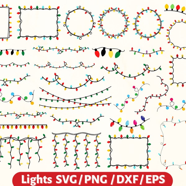 Christmas Lights, Christmas Lights svg, Christmas Lights Clipart files, Christmas Lights png, Merry Christmas svg, Merry Christmas png