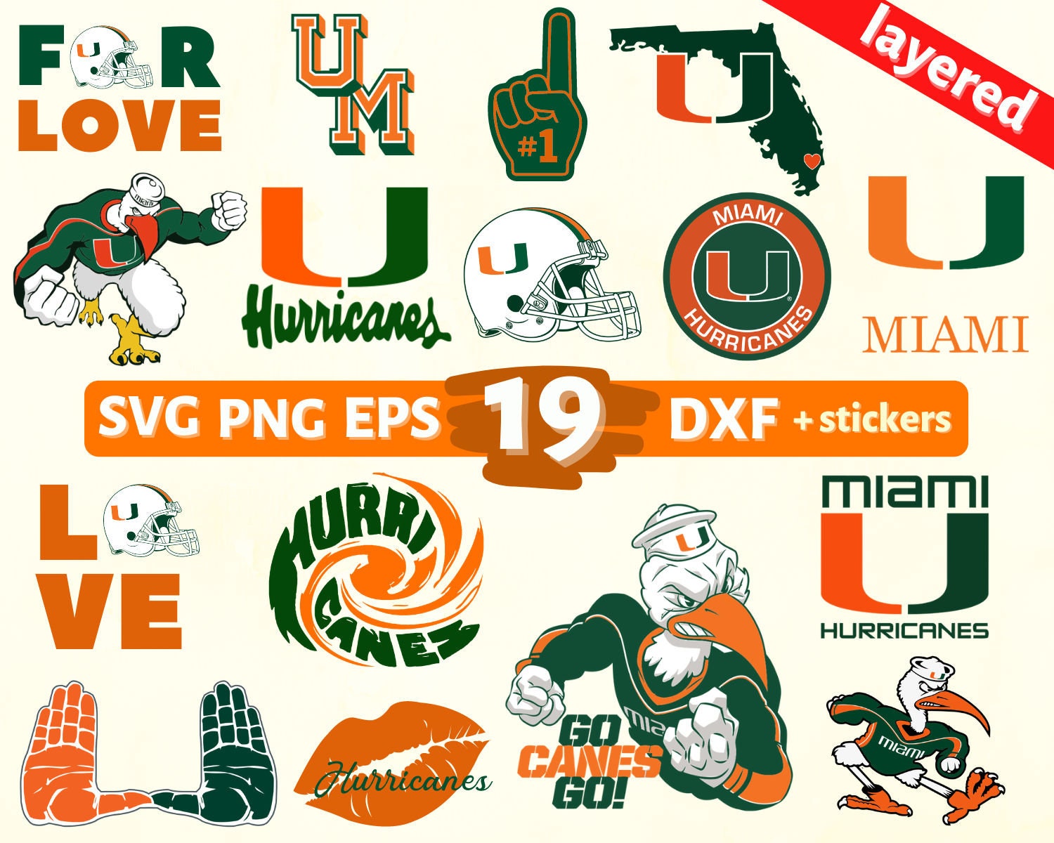 Miami Hurricane Logo Clipart Black