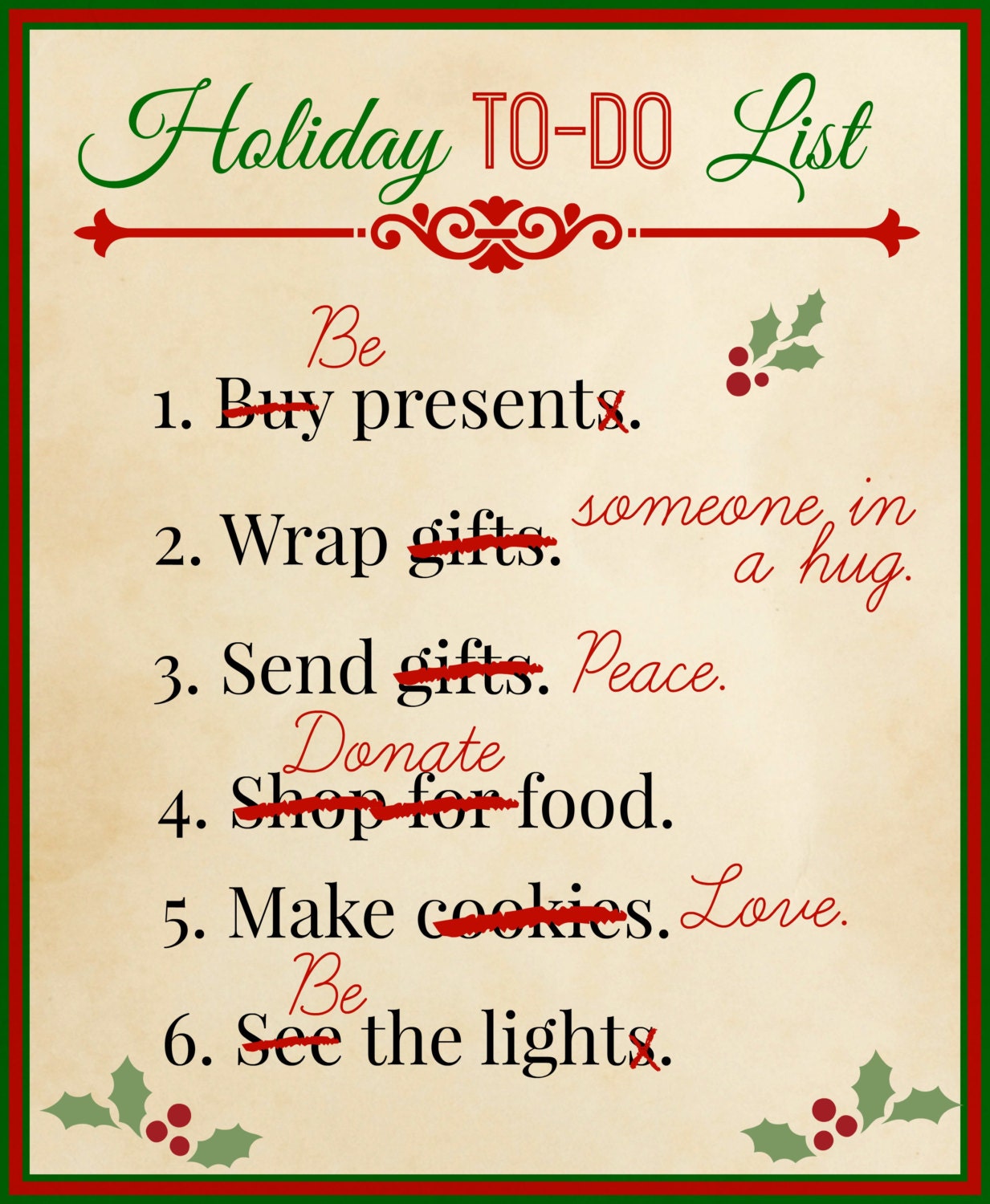 Holiday To-Do List - Printable
