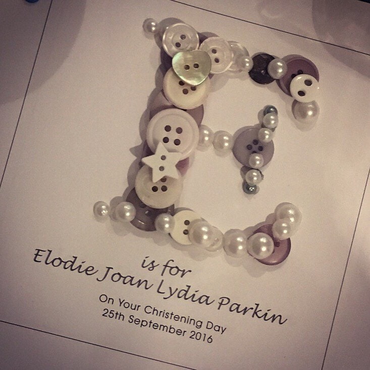 Personalised Framed Initial Made With Buttons. Perfect Gift - Etsy