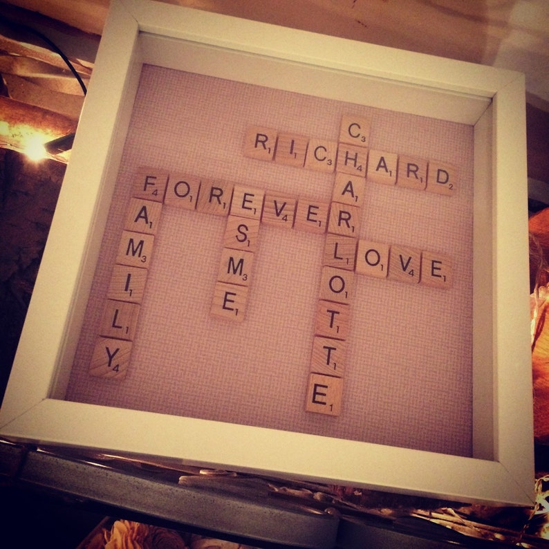 Scrabble Art Picture Frame Gift Idea for Any Occasion Perfect Etsy UK