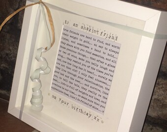 Amazing friend framed gift idea for any occasion personalised